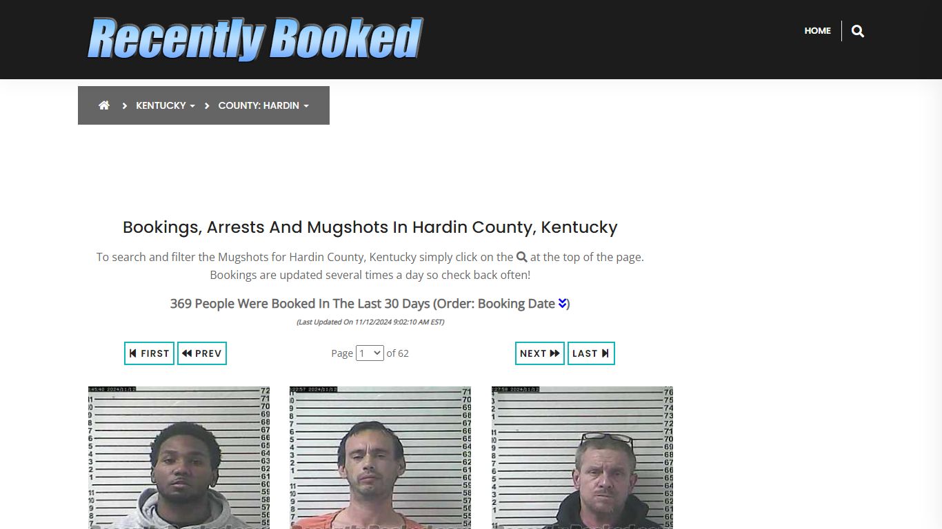 Bookings, Arrests and Mugshots in Hardin County, Kentucky - Recently Booked