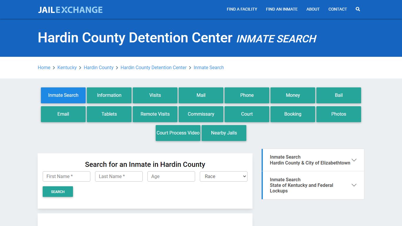 Hardin County Detention Center Inmate Search - Jail Exchange